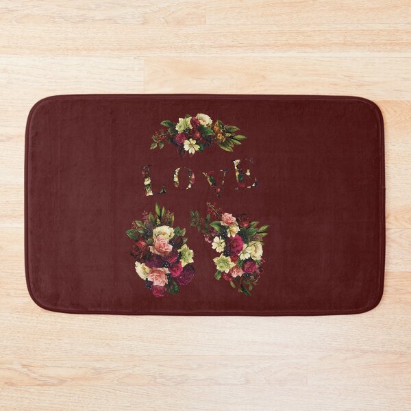 Item preview, Moody romantic love floral typography deep red garnet designed and sold by ankka.