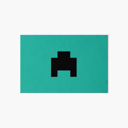 Minecraft Face Wall Art Redbubble - green bandage w diamond outline pants roblox