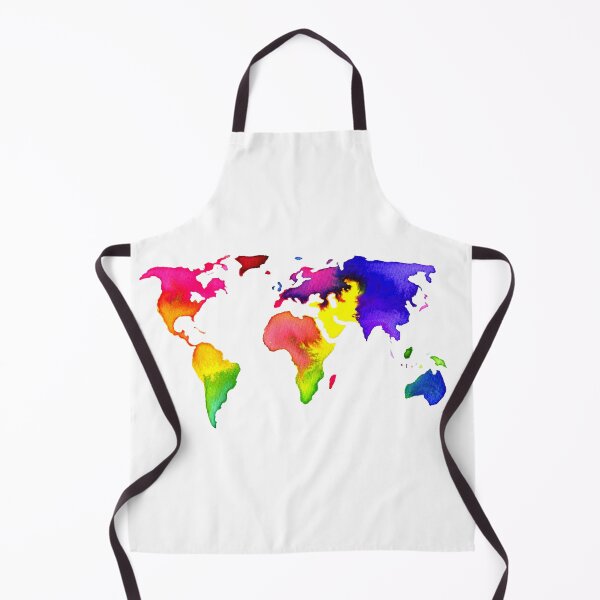 Item preview, Rainbow Watercolor World Map designed and sold by sadiesavesit.
