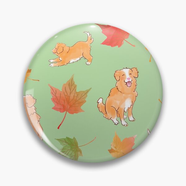 Item preview, Tollers and Maple Leaves - Moss designed and sold by BlossomCreative.