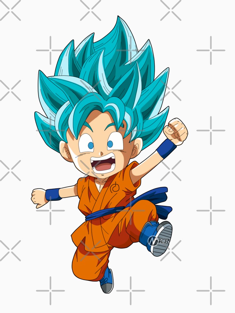 Dragon Ball Z Super Saiyan Mini Blue Goku T Shirt By Nawfelben Redbubble - girl saiyans clothes id roblox