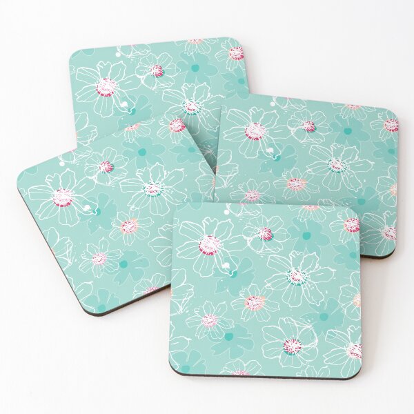 Item preview, Hand drawn White Cosmos flowers designed and sold by Sarah Hearfield.