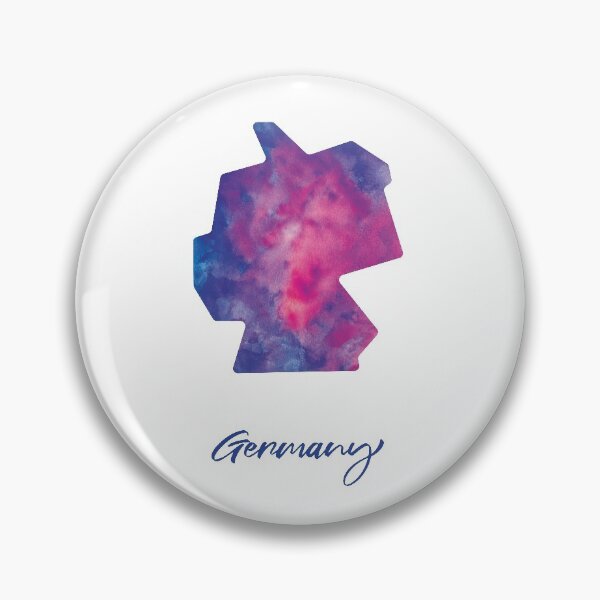 Item preview, Germany Map in Watercolor (Purple, Blue and Pink) designed and sold by Geometricshow.