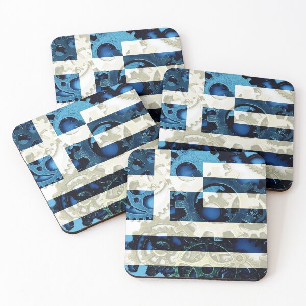 Item preview, Gear Flag of Greece Industrial Mechanic Engineer Flags designed and sold by Dr-Pen.