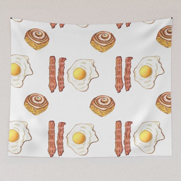 Item preview, bacon and eggs pattern designed and sold by KeytonDesign.