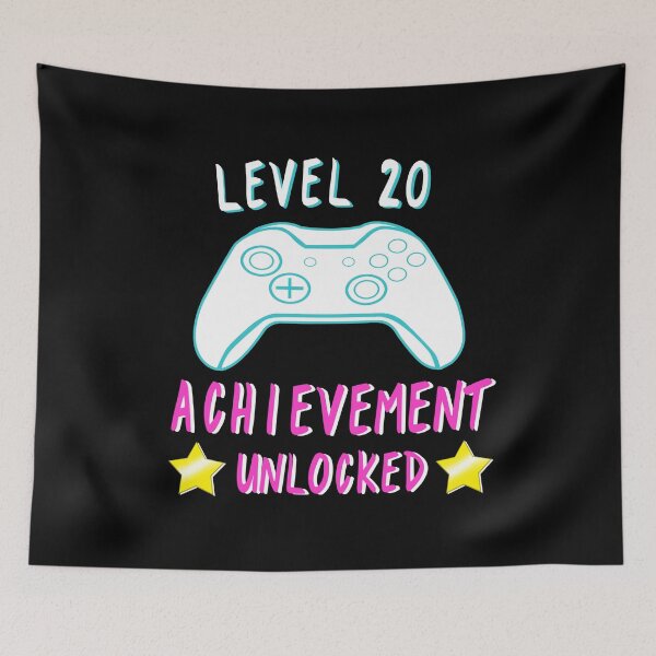 Item preview, Level 20 Birthday Achievement Unlocked Video Gamer designed and sold by NicholiCosplay.