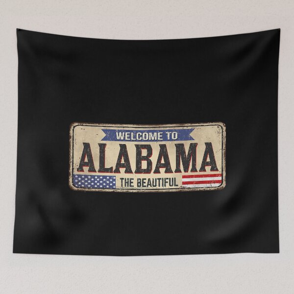 Item preview, Welcome To Alabama Rustic Vintage Sign Board designed and sold by ozumdesigns.