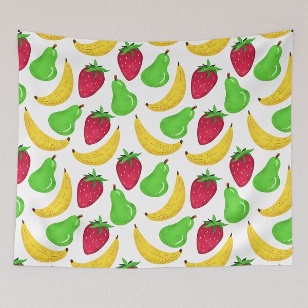 Item preview, fruit pattern, banana strawberry pears designed and sold by KeytonDesign.