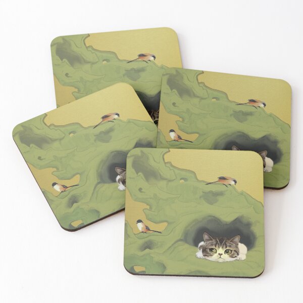 Item preview, Cat in Rock Garden designed and sold by Wolfberry Studio.