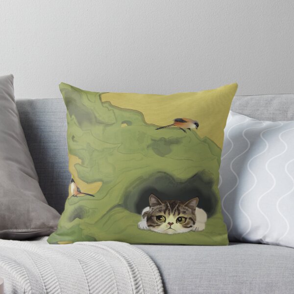 Artikelvorschau, Katze im Steingarten entworfen und verkauft von Wolfberry Studio.