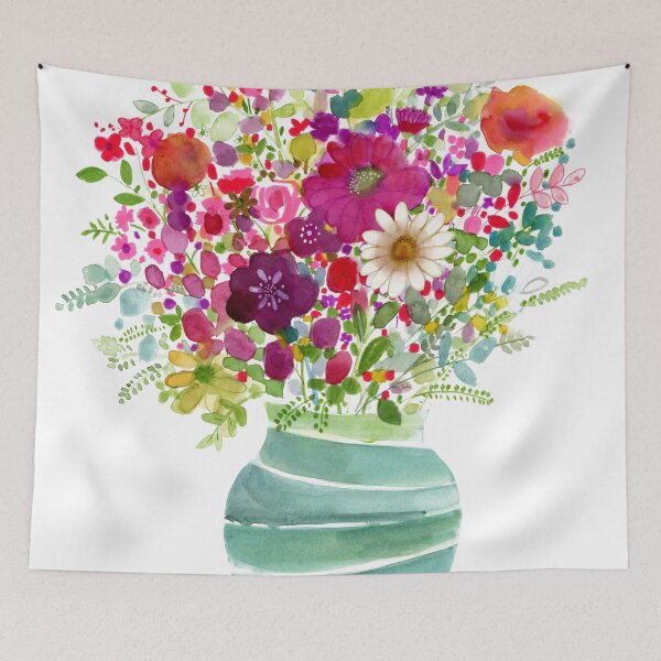Item preview, Farm fresh water color flowers designed and sold by Sue Zipkin.