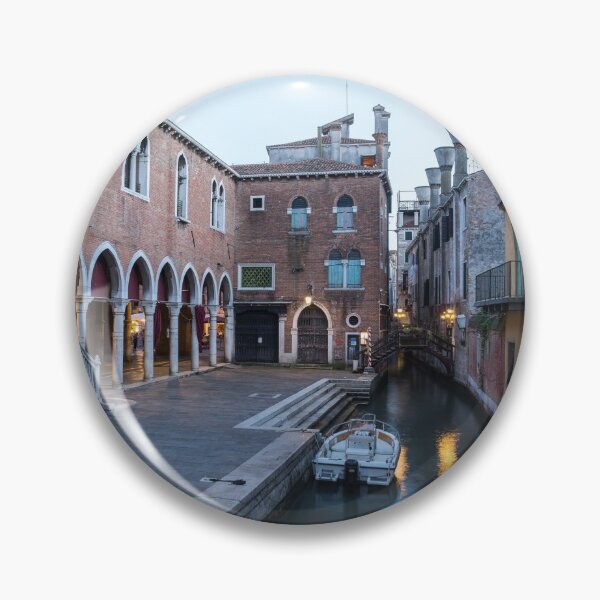 Item preview, Slow Dusk in Venice Italy - Rialto Fish Market Canal Loading Dock designed and sold by Georgia Mizuleva.