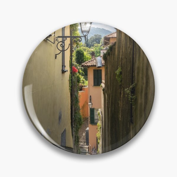 Item preview, Cobblestoned Stairway Hugged by Homes - Gallivanting Around Famous Bellagio on Lake Como in Lombardy Italy designed and sold by Georgia Mizuleva.