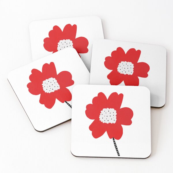 Item preview, Flor roja red flower minimalistic digital art designed and sold by Florcitasart.