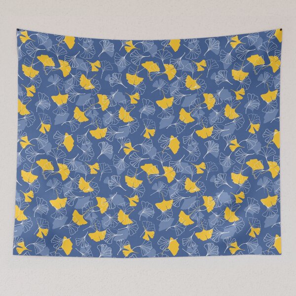 Item preview, Ginkgo Leaves Blue designed and sold by PaperFable.