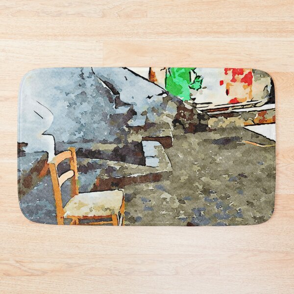Item preview, Tortora glimpse with chair and Italian flag painted on the wall of building designed and sold by Giuseppe Cocco.
