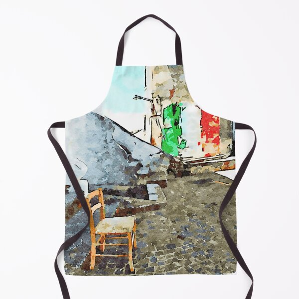 Item preview, Tortora glimpse with chair and Italian flag painted on the wall of building designed and sold by Giuseppe Cocco.