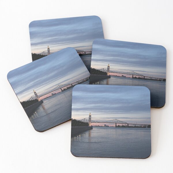 Item preview, Sunset on the Old Port of Montreal Clock Tower and Jacques Cartier Bridge designed and sold by stina-bee.