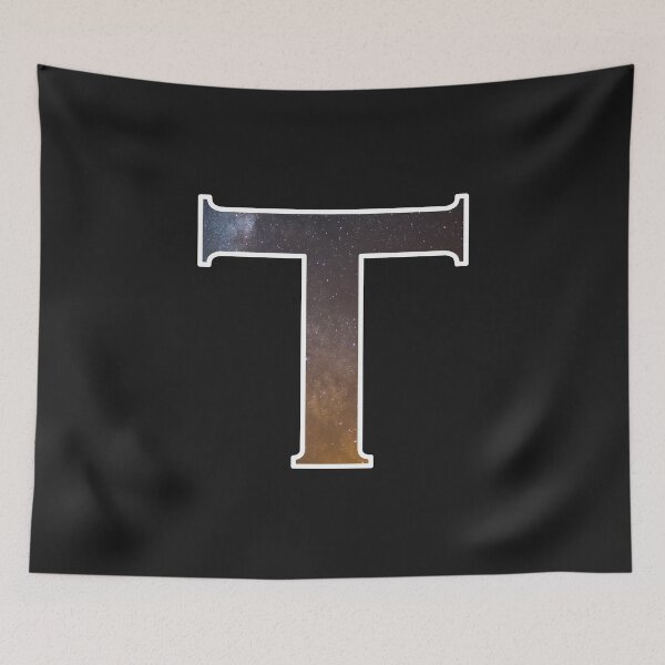 Item preview, Alphabet and galaxy design, letter T designed and sold by funnytshirtco.