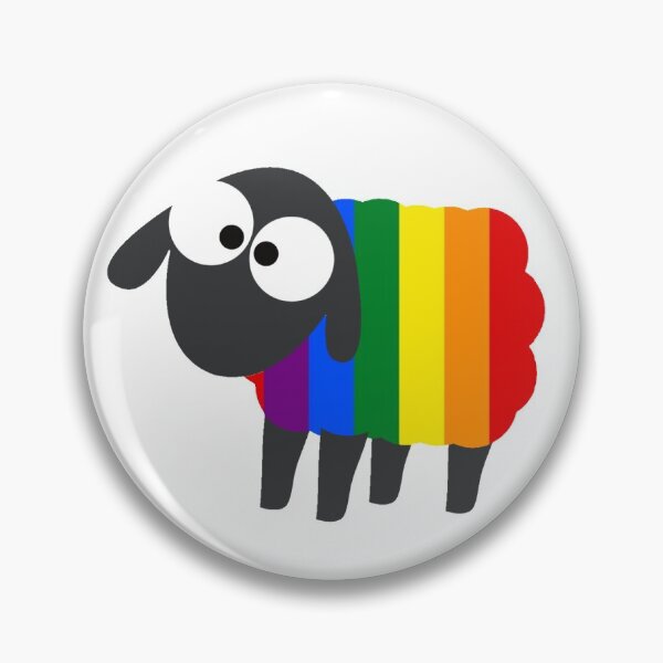 Item preview, Rainbow Sheep - Button designed and sold by Jamie Arpin-Ricci Designs.