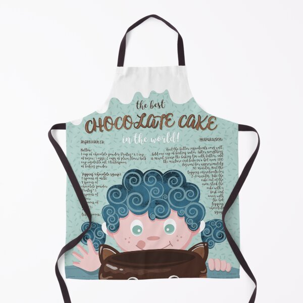 Item preview, The best chocolate cake recipe // dark hair sweet little girl designed and sold by SelmaCardoso.