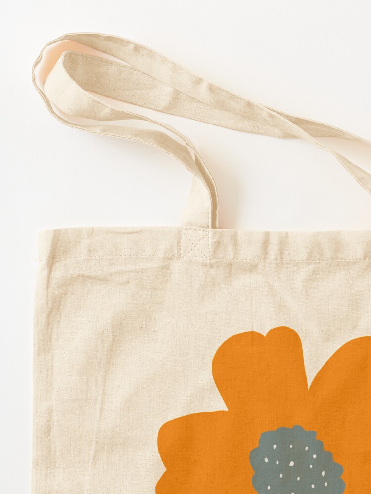 Orange Canvas Tote Bag Minimal Style Tote Bag Tote Bag With 