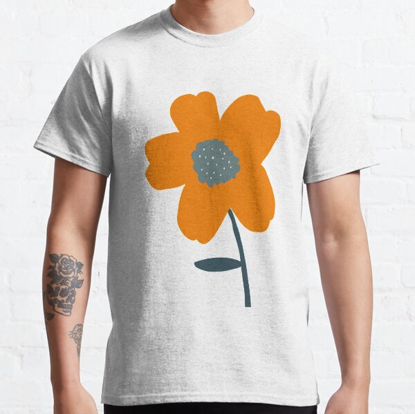 minimalist Orange flower, digital art Classic T-Shirt