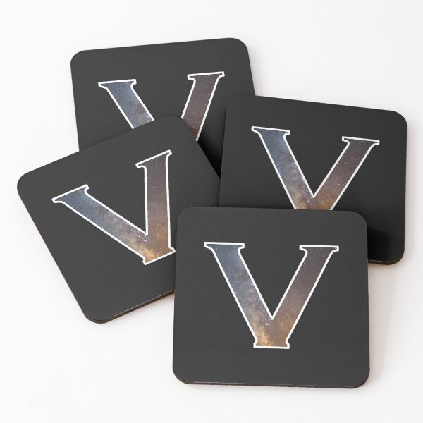 Item preview, Alphabet and galaxy design, letter V designed and sold by funnytshirtco.