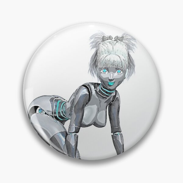 Artikelvorschau, Silber Bot Pinup entworfen und verkauft von Art By The Coco.
