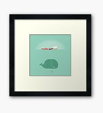 Whale Balloons Framed Print