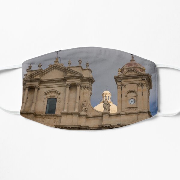 Perfectly Placed Ray of Sunshine - Noto Cathedral Saint Nicholas of Myra Flat Mask