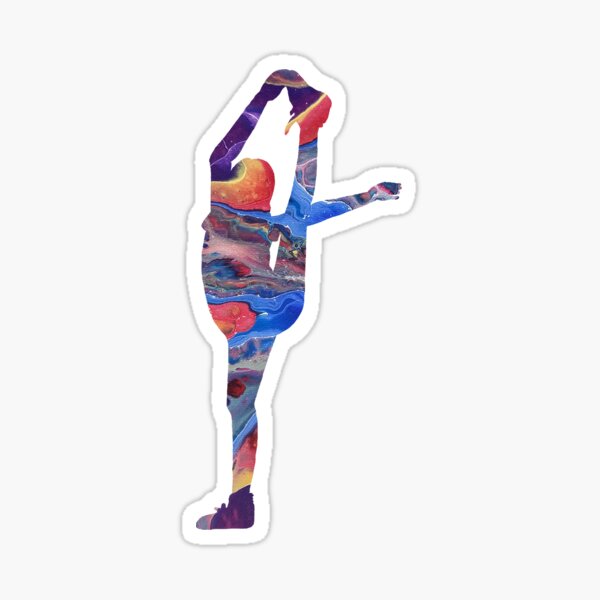 Cheerleader silhouette Sticker