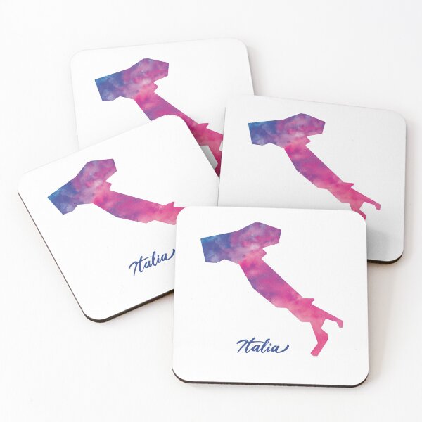 Item preview, Italia (Italy) Map in Watercolor (Purple, Blue and Pink) designed and sold by Geometricshow.