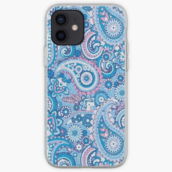 Blue and Pink Artisic Indian Pattern iPhone Soft Case