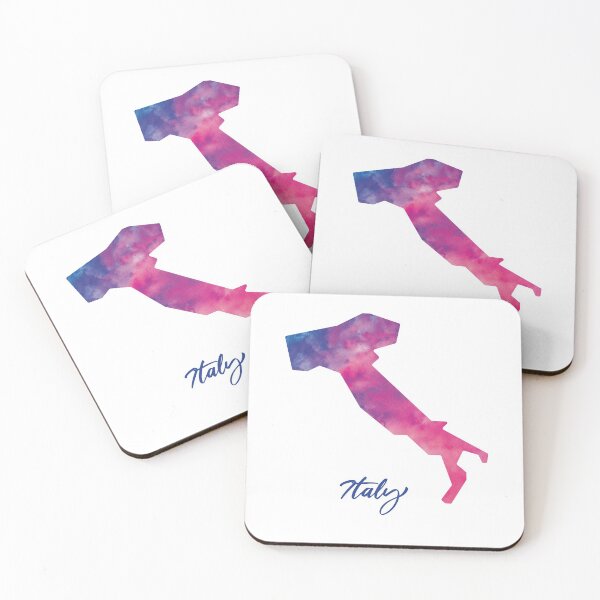 Item preview, Italy Map in Watercolor (Purple, Blue and Pink) designed and sold by Geometricshow.