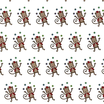 Artwork thumbnail, juggling monkey pattern by Candi-Designs