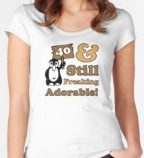 Cute 40th Birthday Gift For Women Women's Fitted Scoop T-Shirt