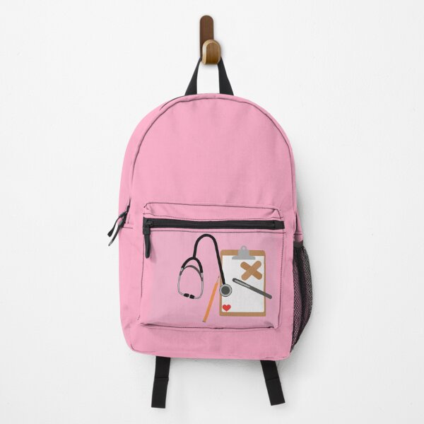 Item preview, nurse, school nurse back to school fun supplies with pink background designed and sold by Ella's Doodles And Designs.
