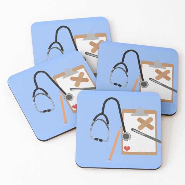 Item preview, nurse, school nurse back to school fun supplies with blue background designed and sold by Ella's  Doodles And Designs.