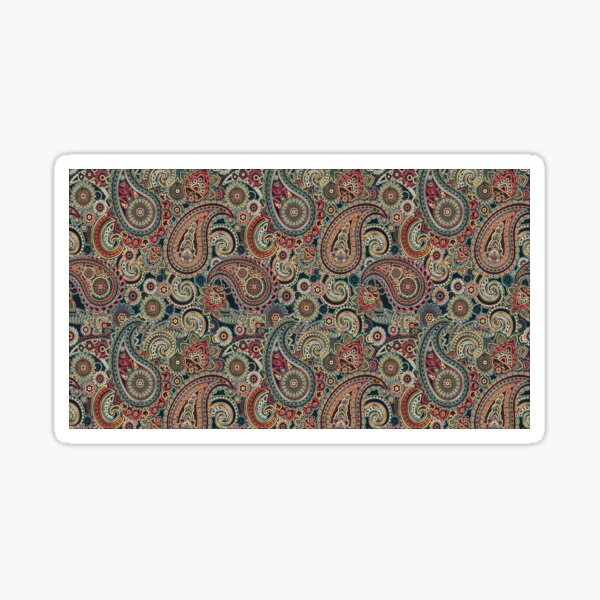 Red and Blue Artisic Indian Pattern Sticker