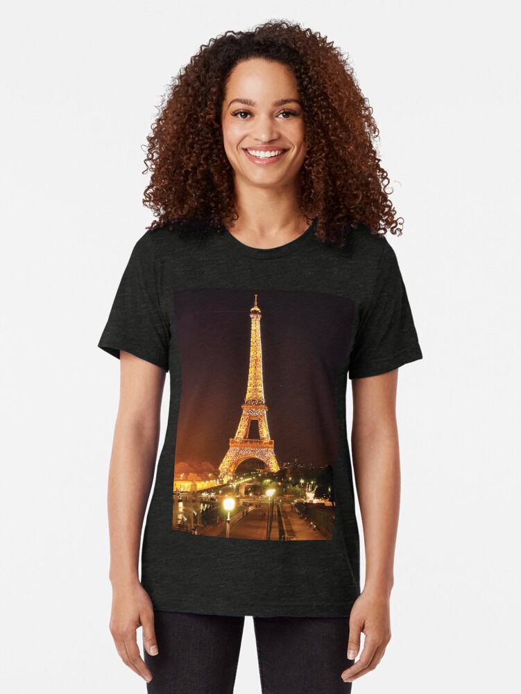 Tri-blend T-Shirt, Eiffel Tower designed and sold by roggcar