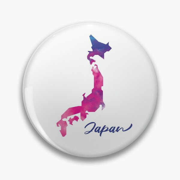 Item preview, Japan Map in Watercolor (Purple, Blue and Pink) designed and sold by Geometricshow.
