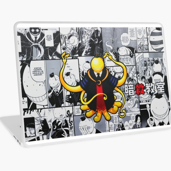 Assassination classroom Koro Sensei newspaper old page Vinilo para portátil