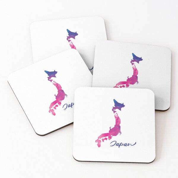 Item preview, Japan Map in Watercolor (Purple, Blue and Pink) designed and sold by Geometricshow.