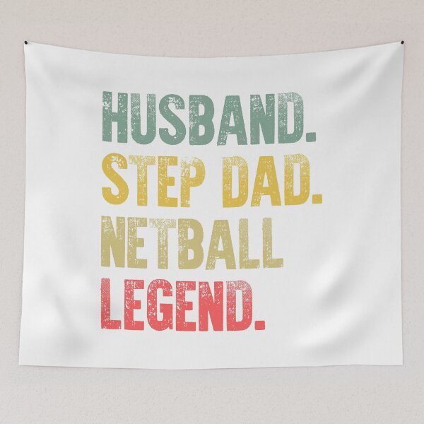 Item preview, Funny Men Vintage T Shirt Husband Step Dad Netball Legend designed and sold by Bendthetrend.