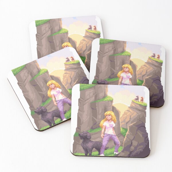 Item preview, Pixel art of woman and dog hiking designed and sold by bdws.