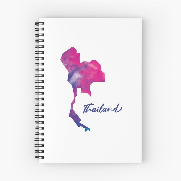 Item preview, Thailand Map in Watercolor (Purple, Blue and Pink) designed and sold by Geometricshow.