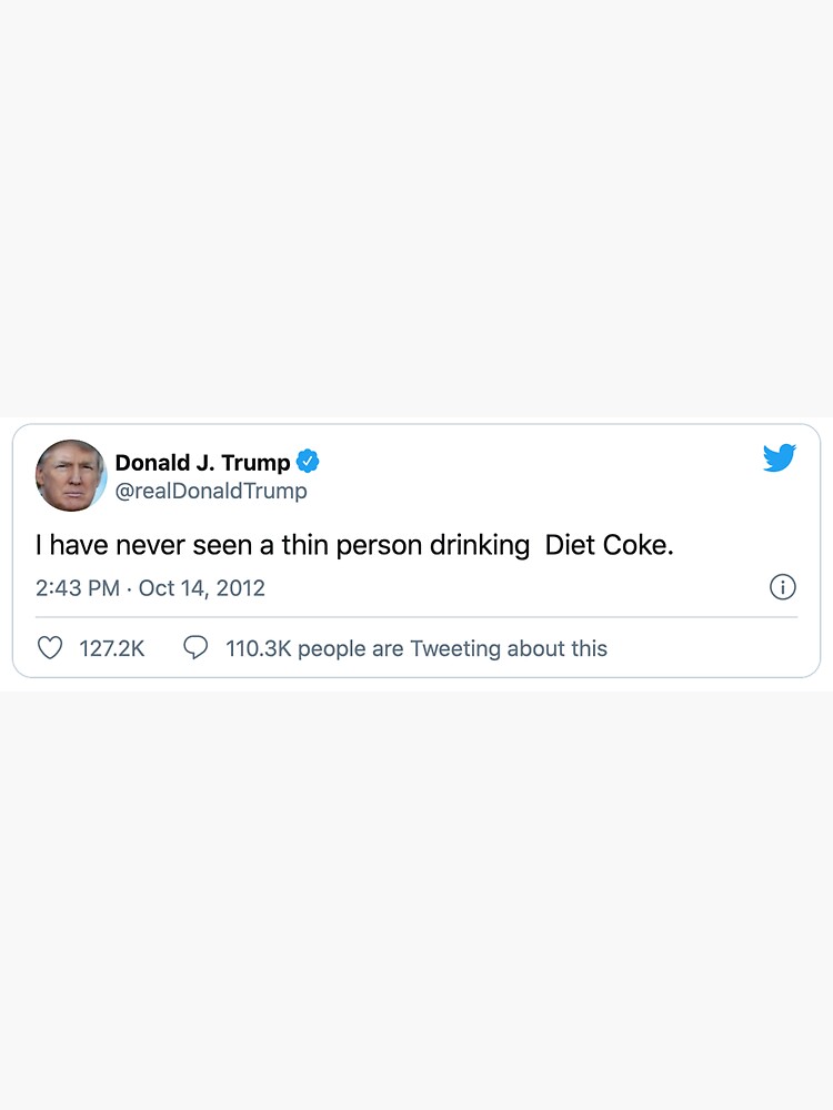 Donald Trump Diat Cola Sticker Von Rahulk5 Redbubble