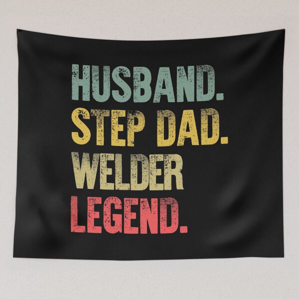 Item preview, Funny Men Vintage T Shirt Husband Step Dad Welder Legend designed and sold by Bendthetrend.