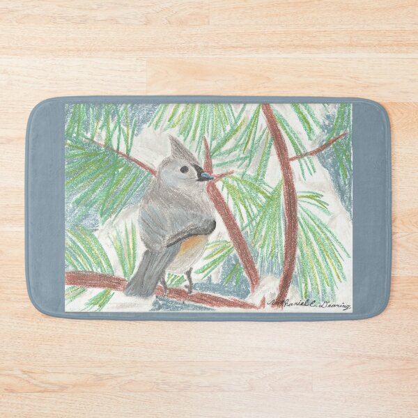 Item preview, Tufted Titmouse on Winter Pine [Chalk Pastel] designed and sold by Nathaniel E. Dearing.